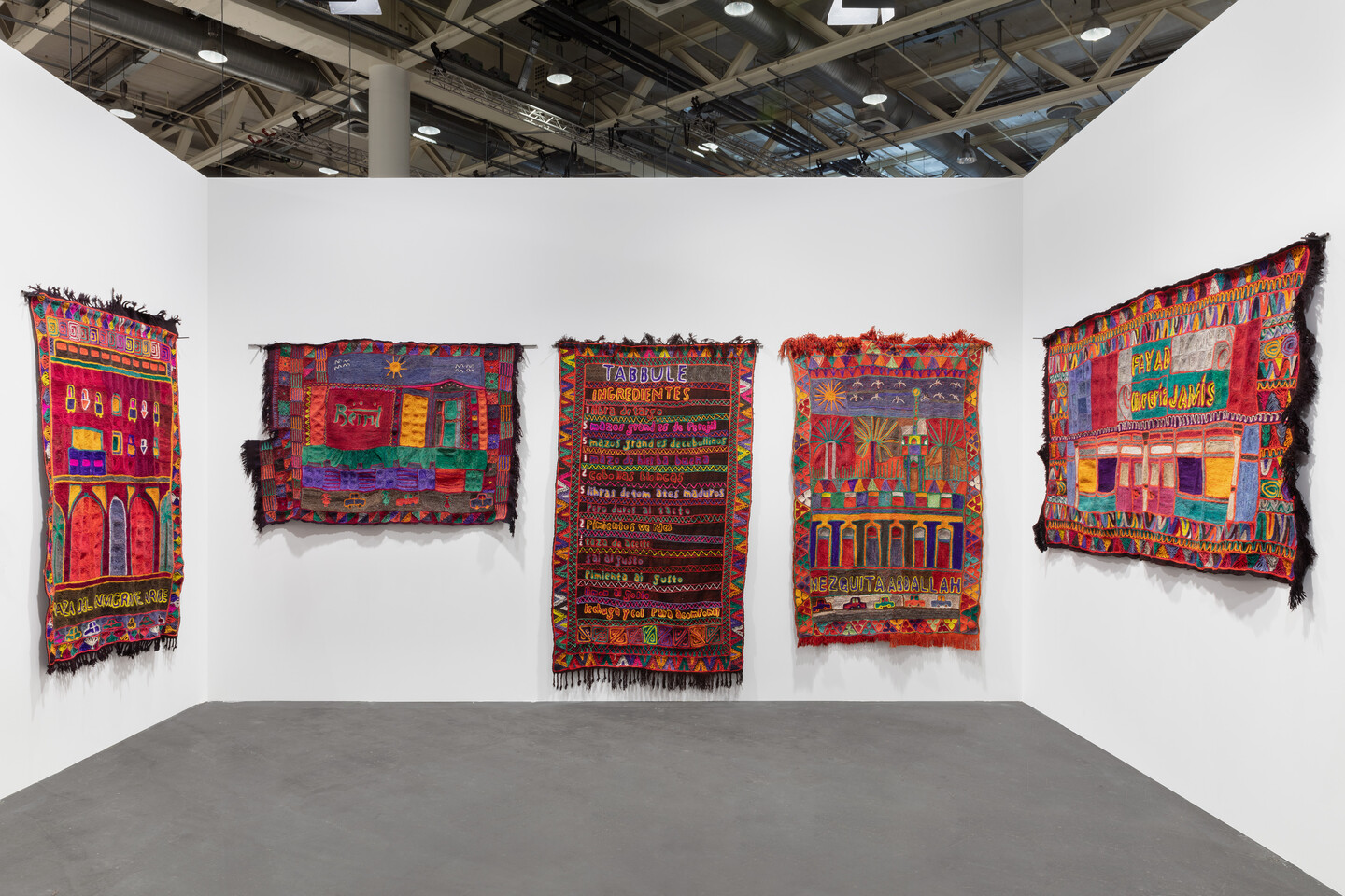 Elsewhere/Cuba, 2025, 18 tapestries, Embroidered wool, natural and synthetic dyes, various dimensions