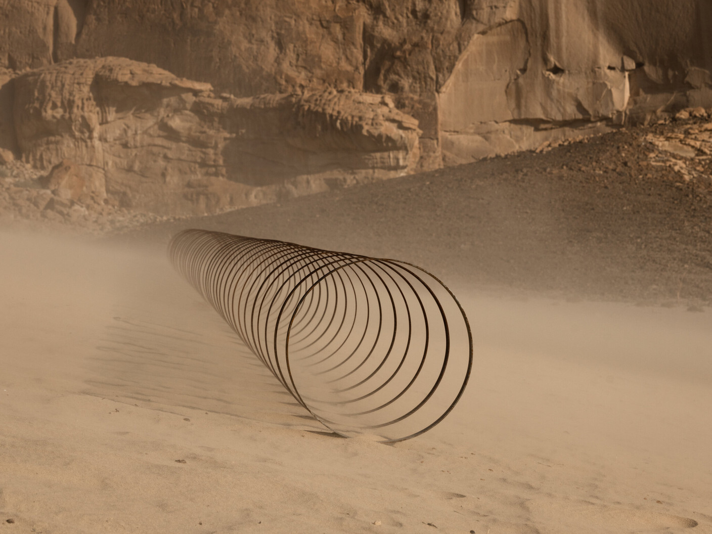 Steel Rings from the series The Shortest Distance Between Two Points, 2013-ongoing, Steel