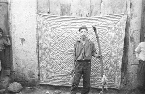 Akram Zaatari, Photographic Currency, Archival silver gelatin fiberprint, 18 x 27 cm. Photograph by Hashem el Madani, featuring Abdel-Rahman Al-Qady. Saida, early 1950s