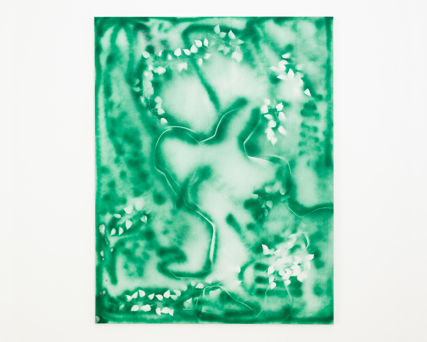 Ania Soliman, flit-corpus (iroquois) [Witnesser 6], 2022, Spray paint on canvas, 180 x 140 x 2 cm