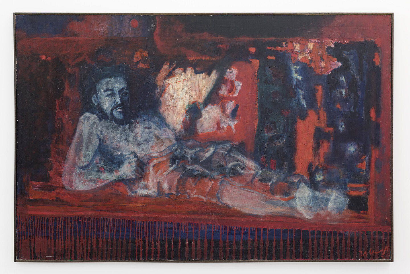 Aref El Rayess, Resurection de Che Guevara (Blood and Freedom), 1968, Oil on canvas, 129.5 x 200 cm