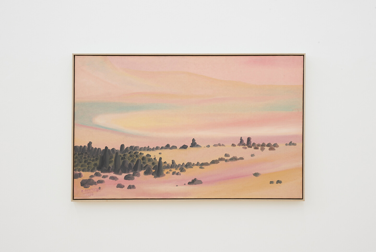 Aref El Rayess, Untitled (Deserts series), 1988, Oil on Canvas, 75.5 x 121.5 x 2