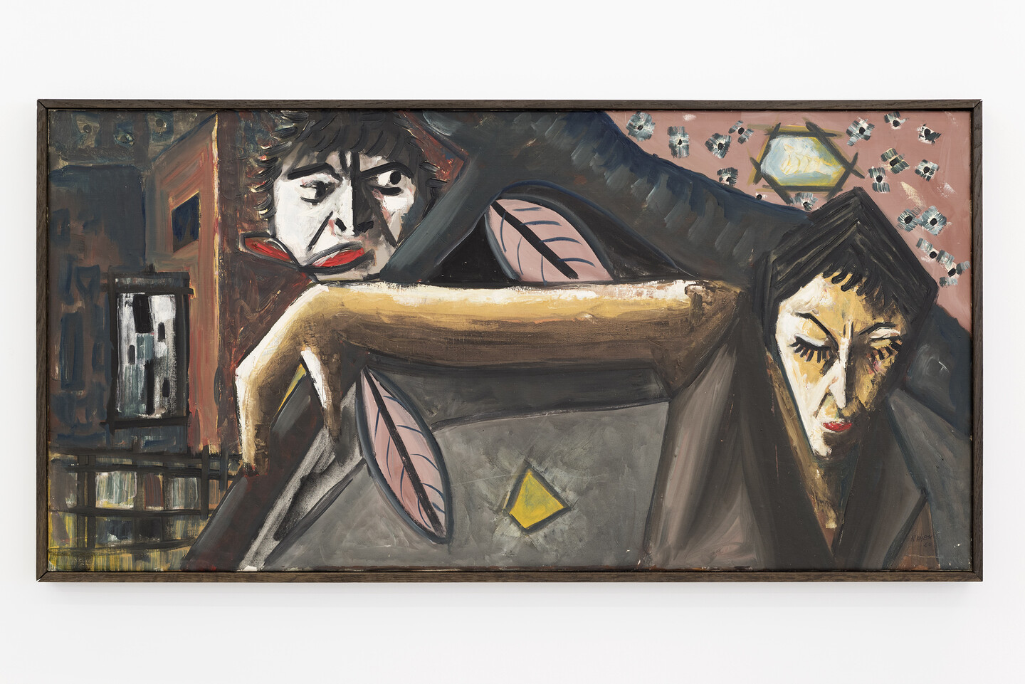 Aref El Rayess, La Torture – Algerie or OAS Terror in Algeria I, 1960, Tempera and oil on canvas, 49.5 x 99.5 cm