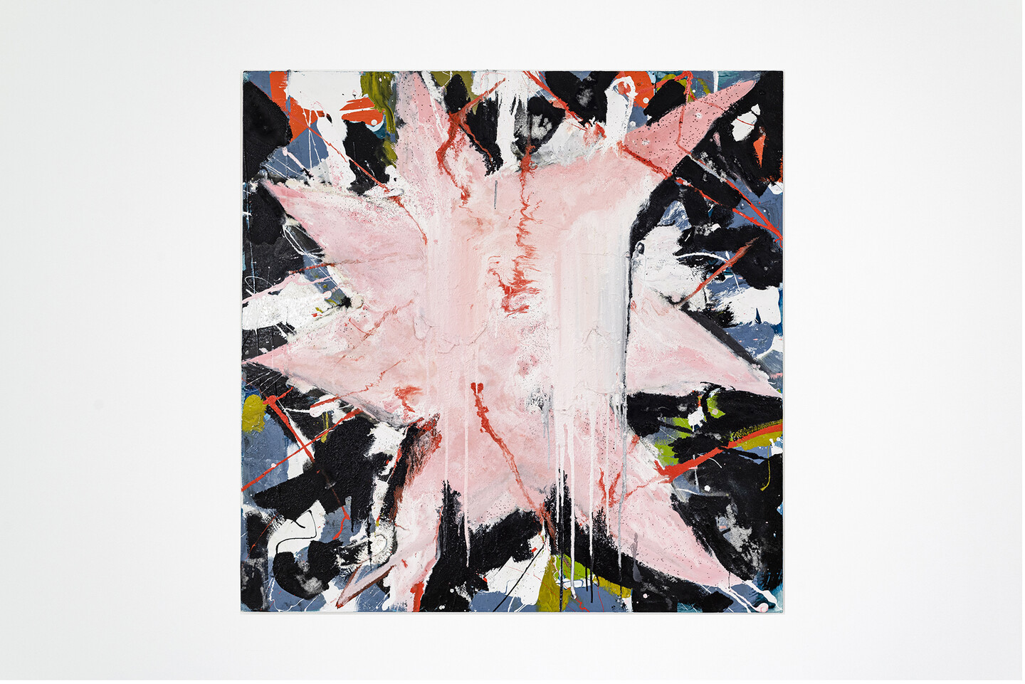 Zero Crossing, 2023 Painting, mixed media on canvas 150 &times; 150 cm