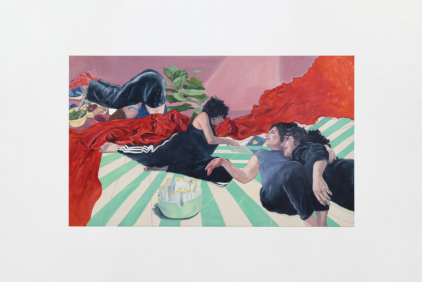 A Permanent Effort, 2023, Sketch for a painting, Oil on canvas 134 × 224 cm