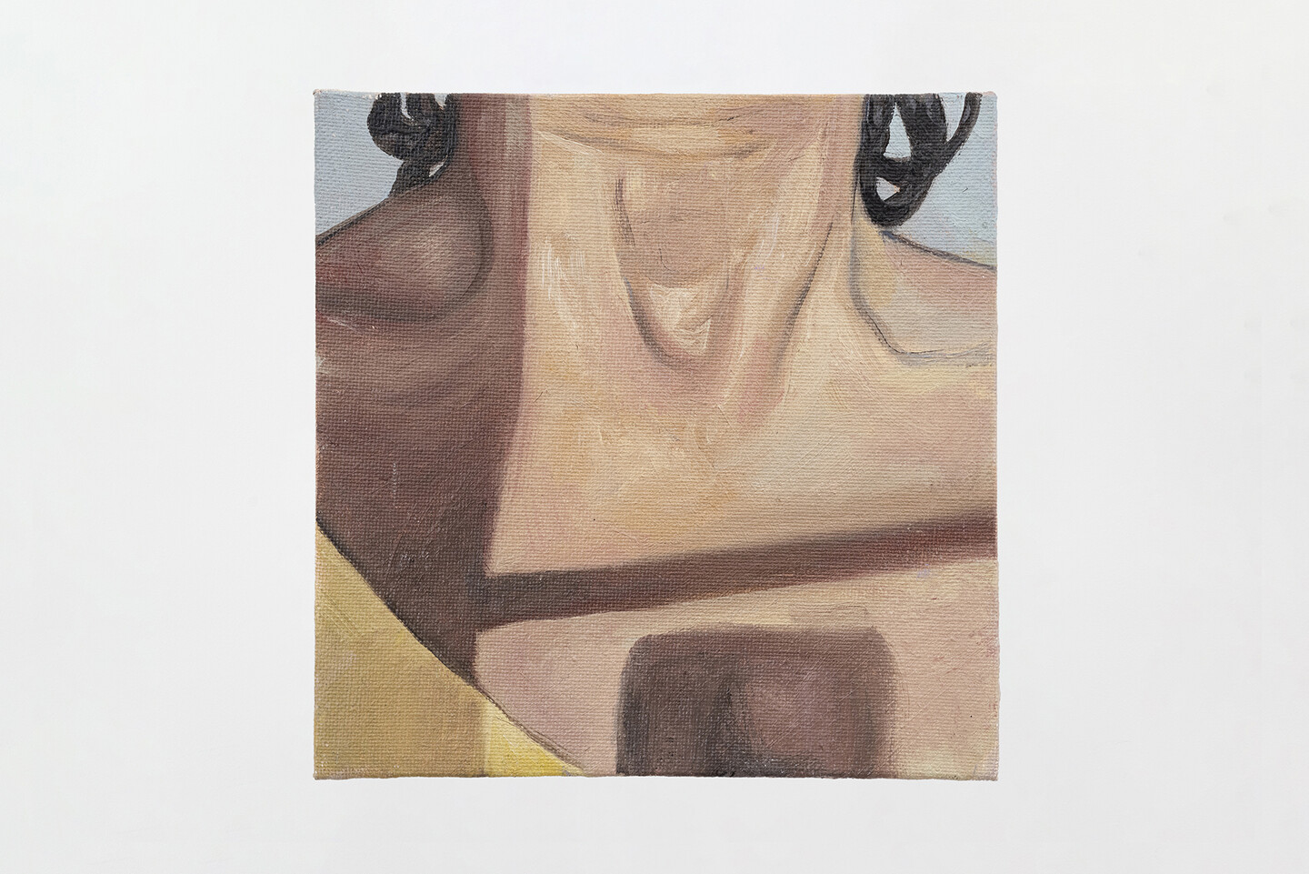 Neck, 2020, Oil on cardboard, 15 × 15 cm