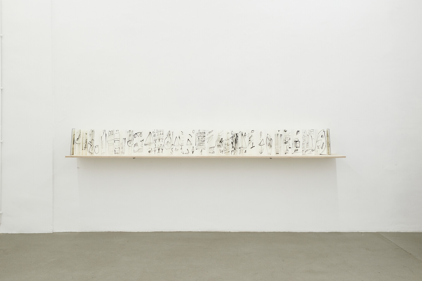 Etel Adnan, Erquy, La Baie, 2021, Felt pen on paper, 30 pages à 28,7 x 8,9 cm