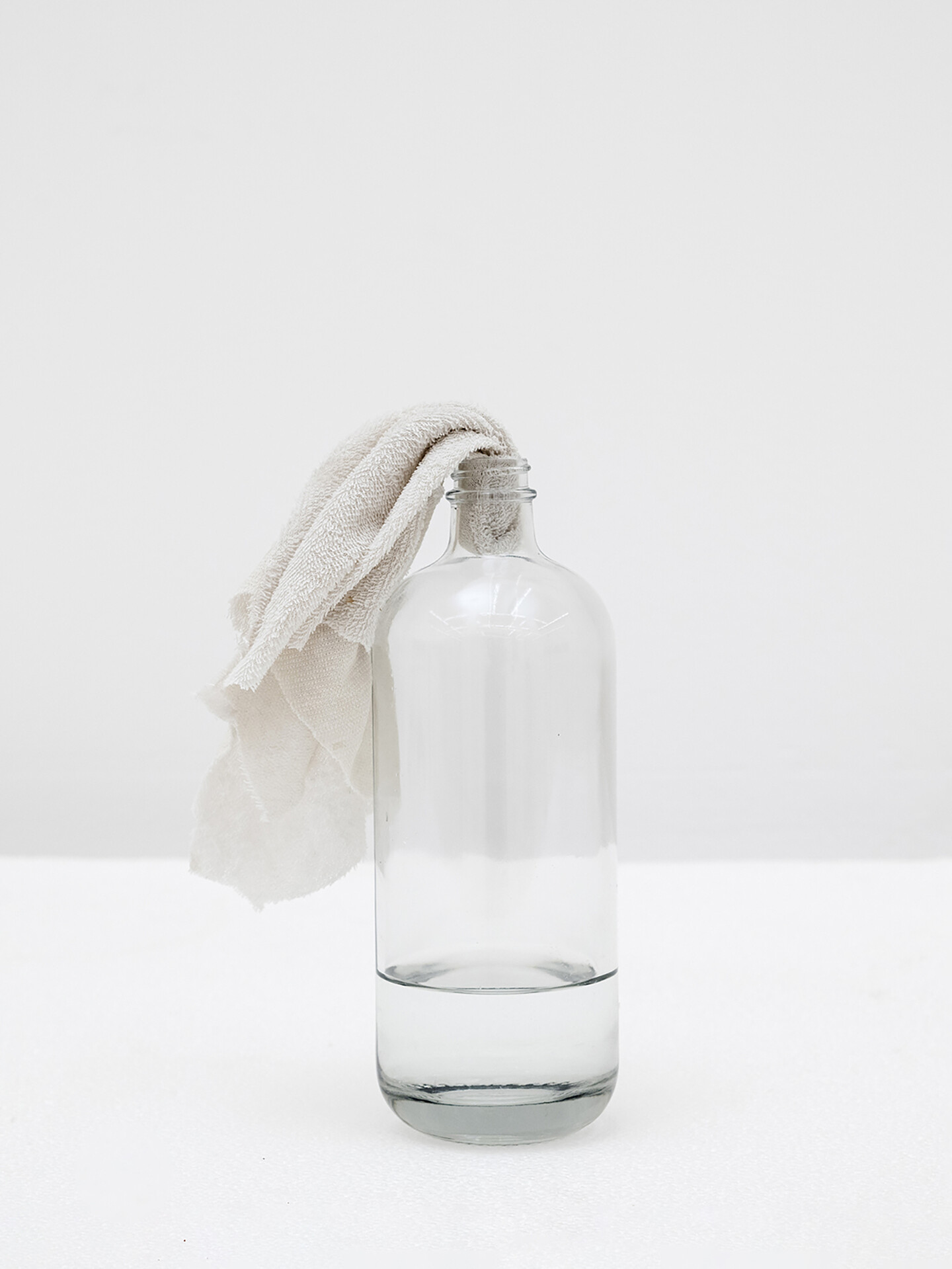 Molotov, 2024, Glass bottle, Diesel and cloth, 28 x 4 cm