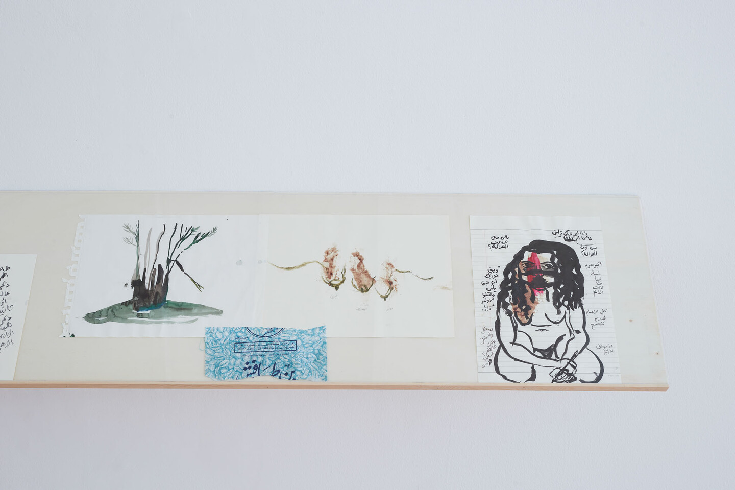 Mounira Al Solh, 13 April, 13 April, 13 April, 2020, Drawings on paper, Various dimensions