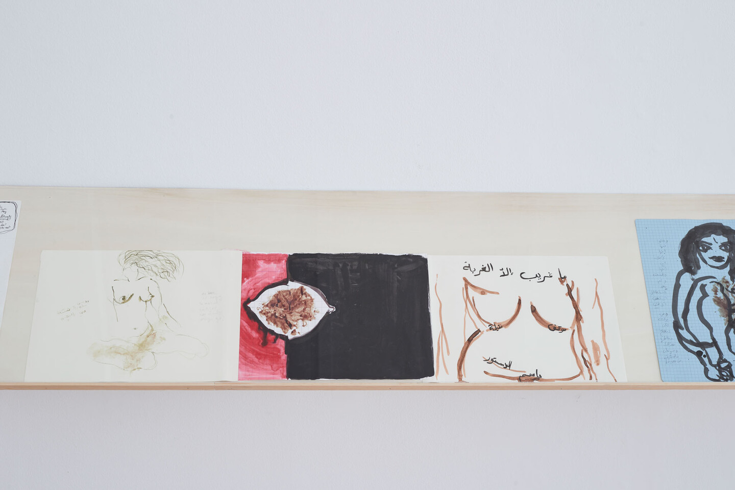 Mounira Al Solh, 13 April, 13 April, 13 April, 2020, Drawings on paper, Various dimensions