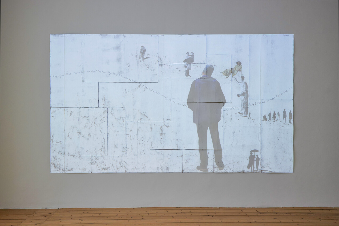 Rabih Mroué, The Other, the Unknown Other and Other Stories, 2021, Digital film, color, 5min 40sec, loop, Exhibition view, 2023