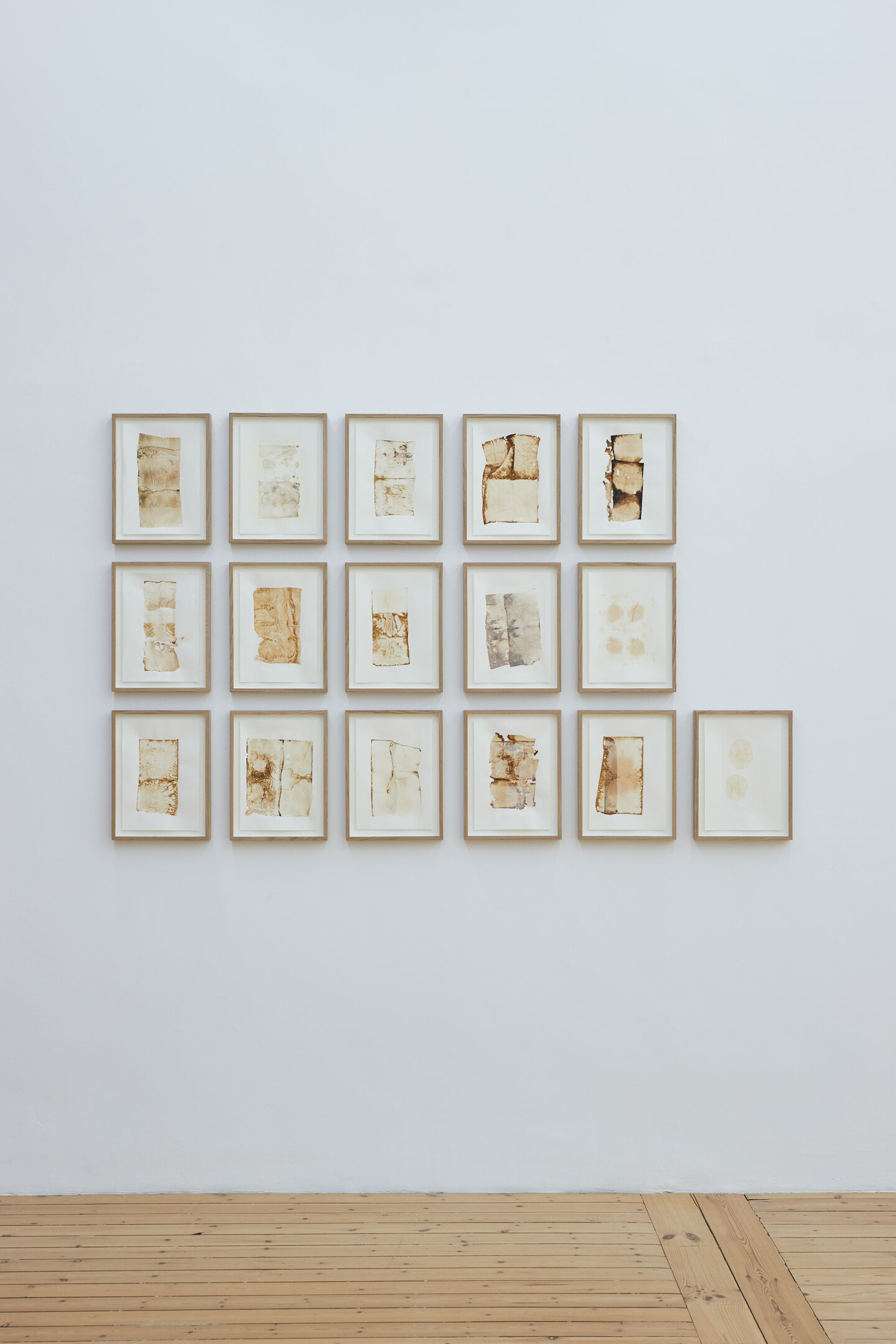 Rabih Mroué, Coffee without sugar, 2018, 16 Collages on paper, 35 x 26.5 cm, Exhibition view, 2023