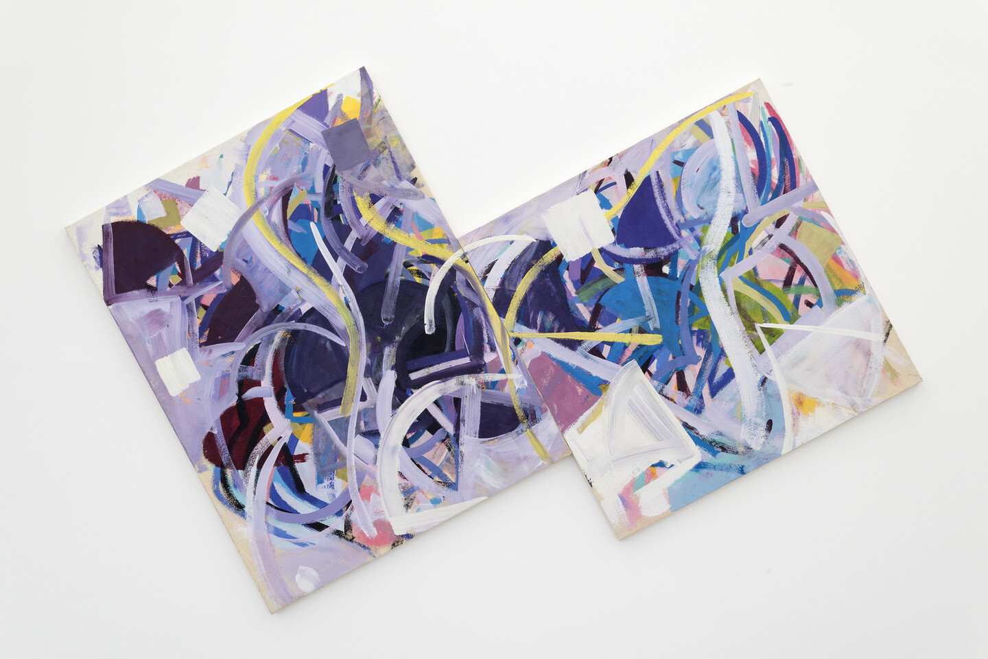 Samia Halaby, Hearts and Insights, 1986, Acrylic on canvas, 149 x 233 cm