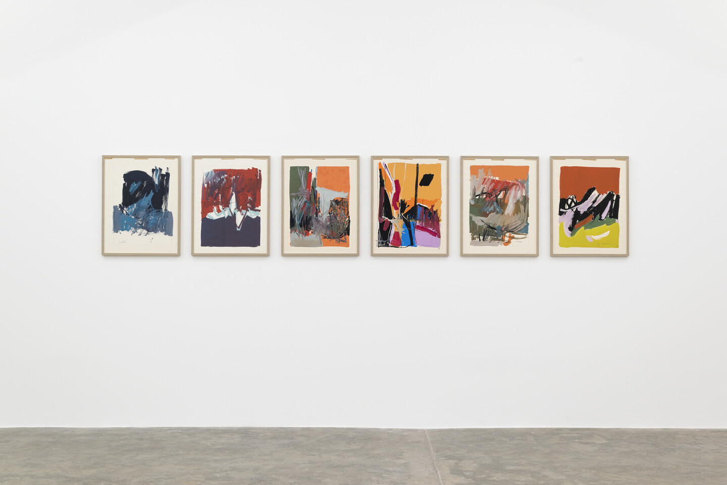 Farid Haddad, Summer series, 1971, Gouache and pencil on paper, 65 x 50 cm each