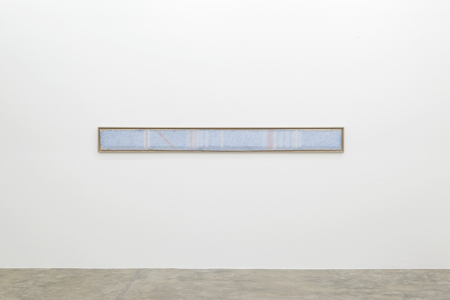 Farid Haddad, Untitled, 1977, Acrylic on canvas, 24.5 x 289.5 cm, Exhibition view, Sfeir-Semler Gallery Beirut, 2023