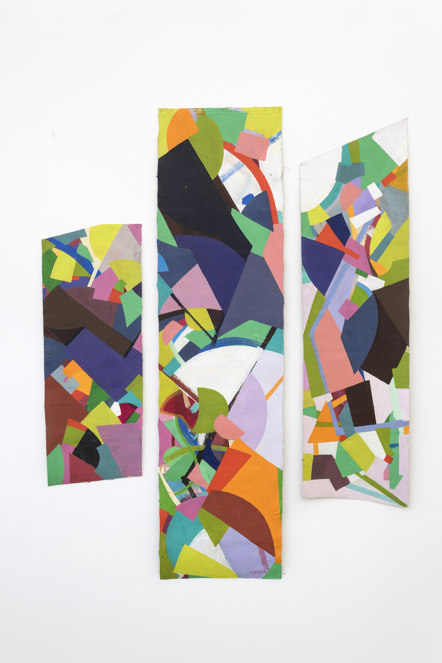 Samia Halaby, Radial Energy II, 1989, Acrylic on canvas, 106 x 165 cm