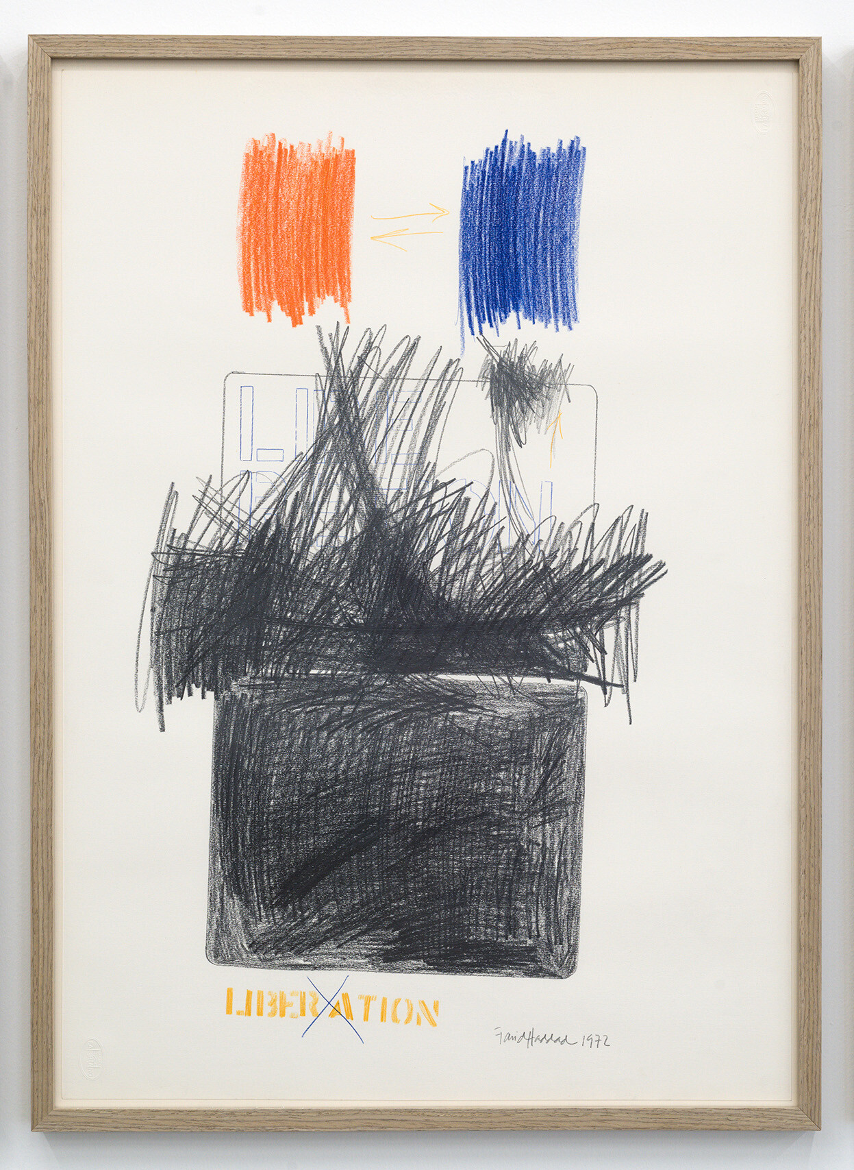 Farid Haddad, Liberation 2, 1972, Gouache and graphite on paper, 70 x 50 cm.jpg