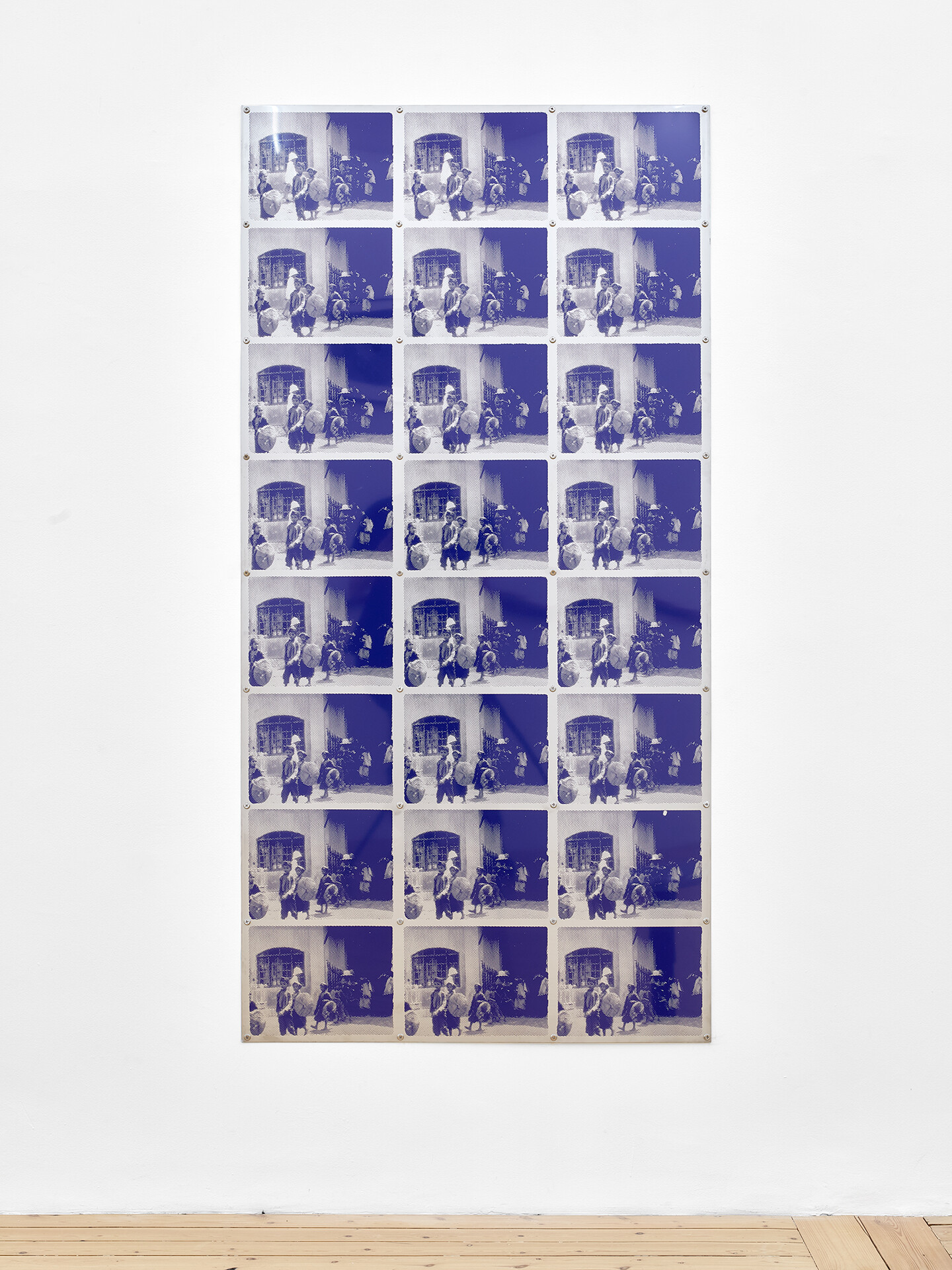 The Other Side of Love is Unsaid Regret (Two), 2024, Silkscreen on aluminium, 200 x 100 cm, Courtesy the artist and Sfeir-Semler Gallery