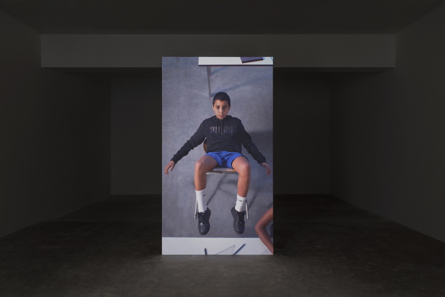 Tarik Kiswanson, The Fall, 2020, film, Edition 5+2AP, 9'42", Exhibition view Sfeir-Semler Gallery Beirut 2022