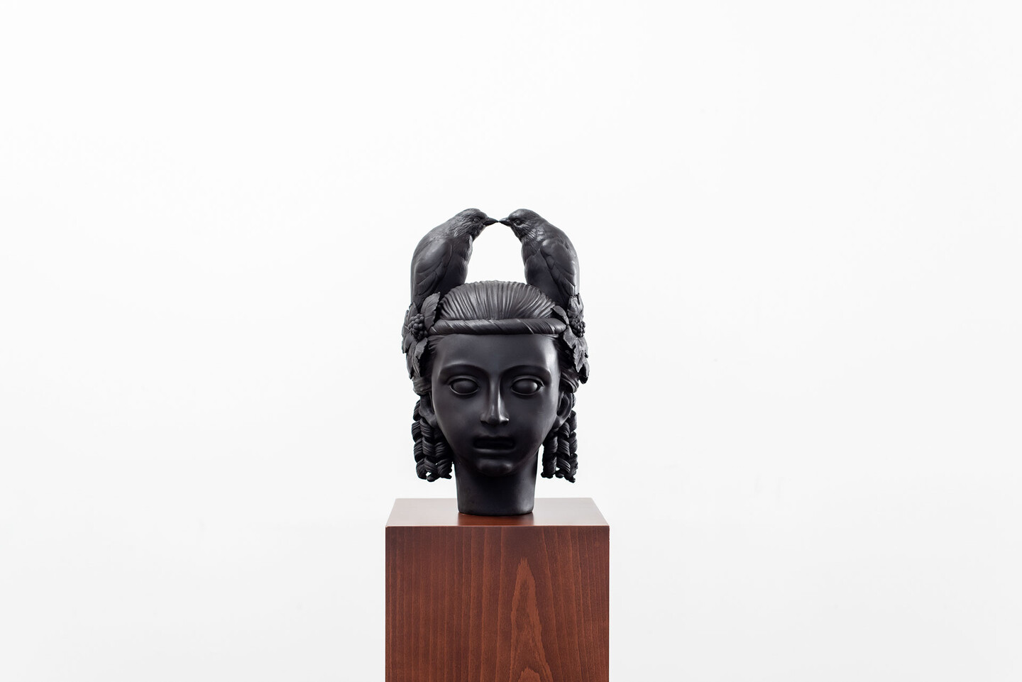 Wael Shawky, Birds head, 2023, Bronze sculpture, 47 × 29 × 28 cm