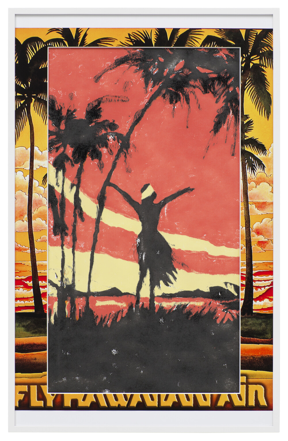 Christine Streuli, Abklatsch / Kennst Du das Land, wo die Zitronen bl&uuml;hen_08, 2017/18, Mixed Media on Paper, framed, 90 x 58 cm