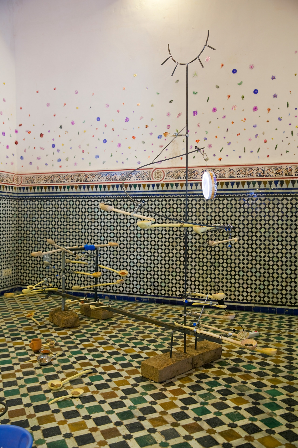 Dineo Seshee Bopape, The Name of which escapes me now (in its whole as well as in numerous specific places), 2016, Installation view, Marrakesh Biennale, Morocco, 2016