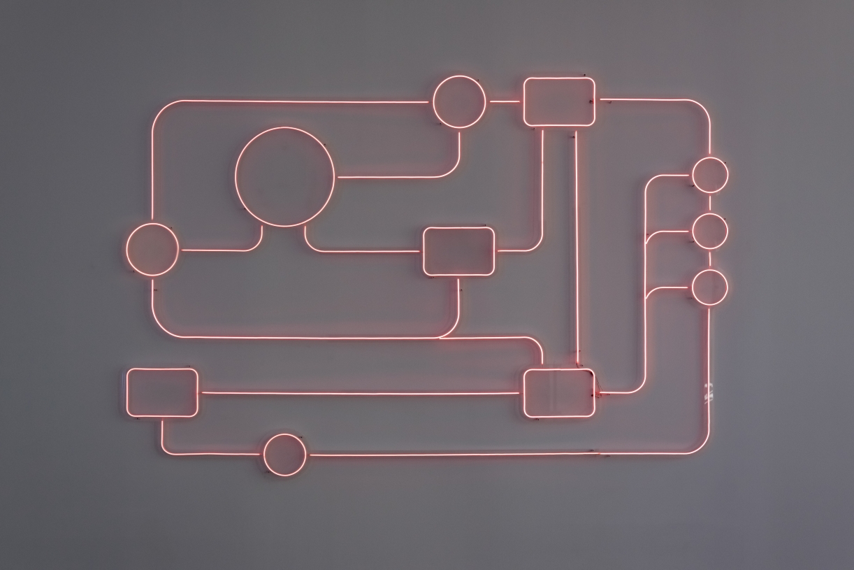 Walid Raad, 'The offshore', 2024, LED neon, 290.55 x 195.61 cm, unique