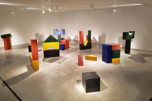 Lyautey Unit Blocks, 2010, wood, paint, dimensions variable. Installation view The Met, 2016