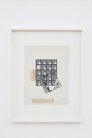Untitled (collages), 2018, gouache, pencil, textile cut and pasted photographs, paper on paper, 57.5 x 48.5 x 4 cm Untitled (collages), 2018, gouache, pencil, textile cut and pasted photographs, paper on paper, 57.5 x 48.5 x 4 cm
