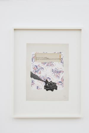 Untitled (collages), 2018, gouache, pencil, textile cut and pasted photographs, paper on paper, 57.5 x 48.5 x 4 cm Untitled (collages), 2018, gouache, pencil, textile cut and pasted photographs, paper on paper, 57.5 x 48.5 x 4 cm