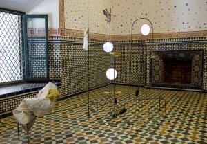 Dineo Seshee Bopape, The Name of which escapes me now (in its whole as well as in numerous specific places), 2016, Installation view, Marrakesh Biennale, Morocco, 2016