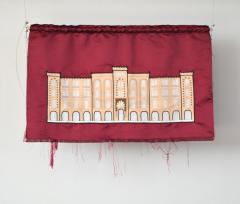 Blazon: Nijmeh, Baladiyyet Beirut, 2015, Embroidery and applique on textile, 58 x 93 cm, Ed. 3 + 2 AP